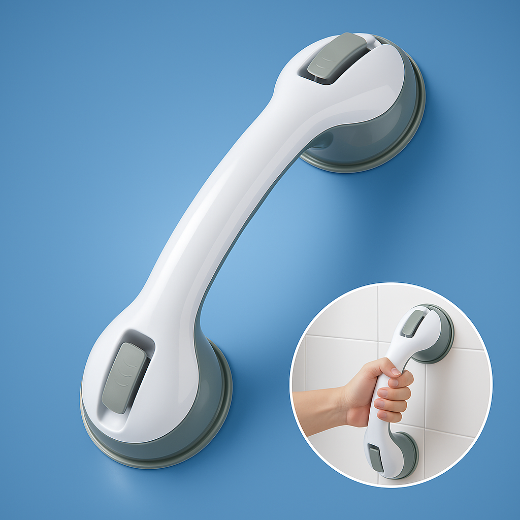 Safe Bathroom Suction Cup Handle Bar