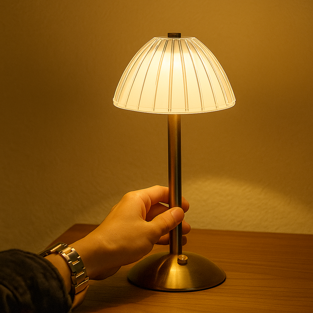 Wireless Crystal Table Lamp with Touch Sensor