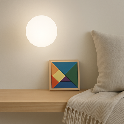 Stylish Wall Lamp with Frosted Glass Shade and Sleek Base