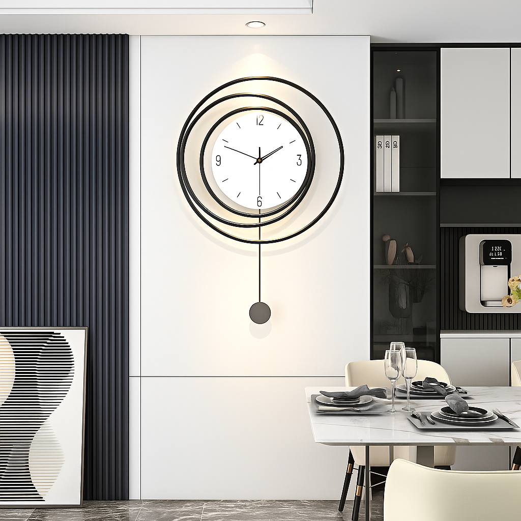 Simple Round Wall Clock with Quiet Movement