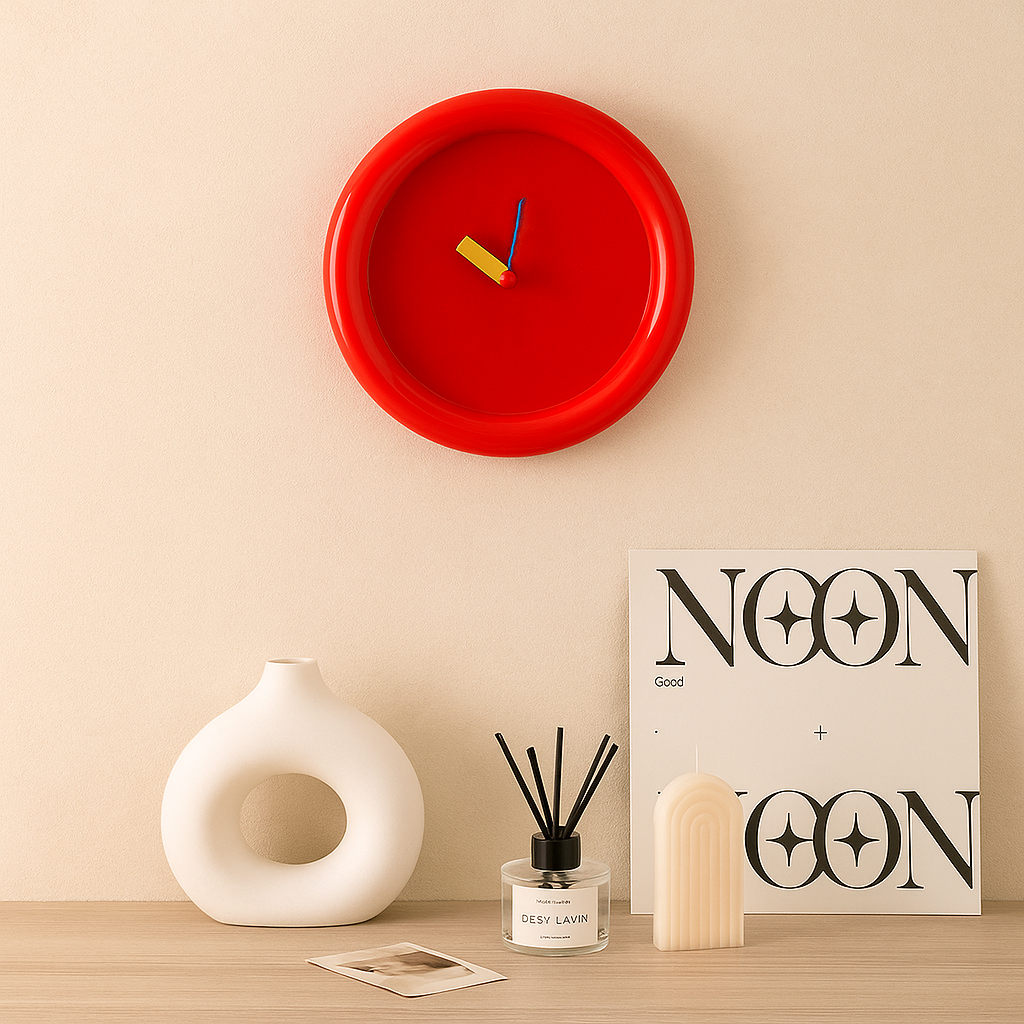 Vibrant Artistic Wall Clocks in Bold Geometric Style