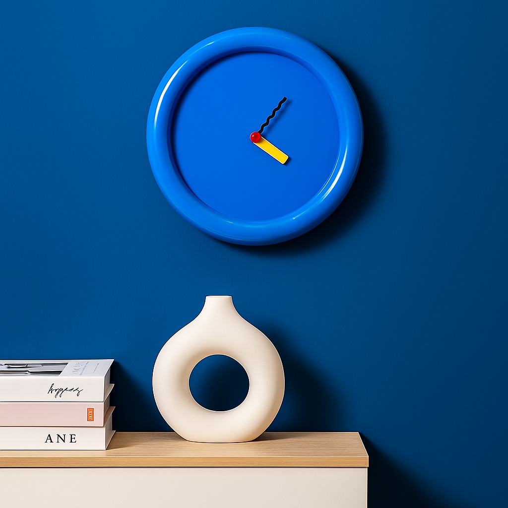 Vibrant Artistic Wall Clocks in Bold Geometric Style