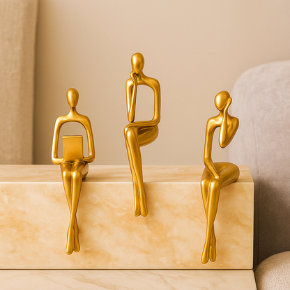 Decorative Metal Figure Statues in Creative Poses