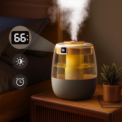 Silent Night Lamp - 1300ml Humidifier - Cool Mist Relief