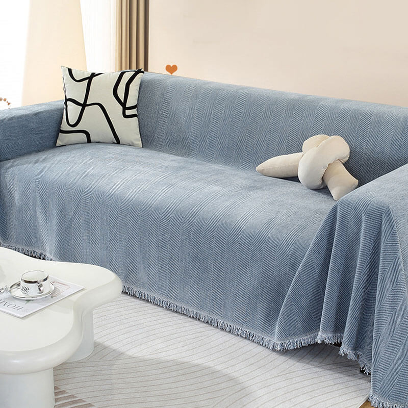 Soft Chenille Throw Blanket with Tassels - Befez