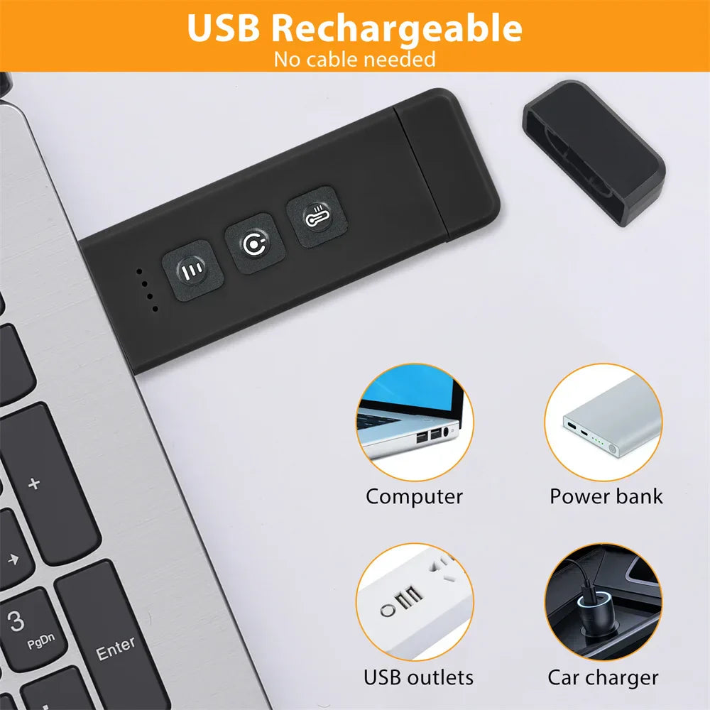 Compact LED Book Light with USB Rechargeable Clip