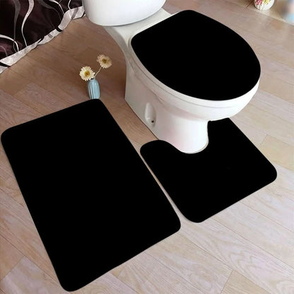 Soft Plush 3-Piece Bathroom Rug Set with Grip Bottom