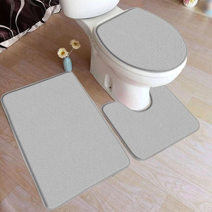 Soft Plush 3-Piece Bathroom Rug Set with Grip Bottom