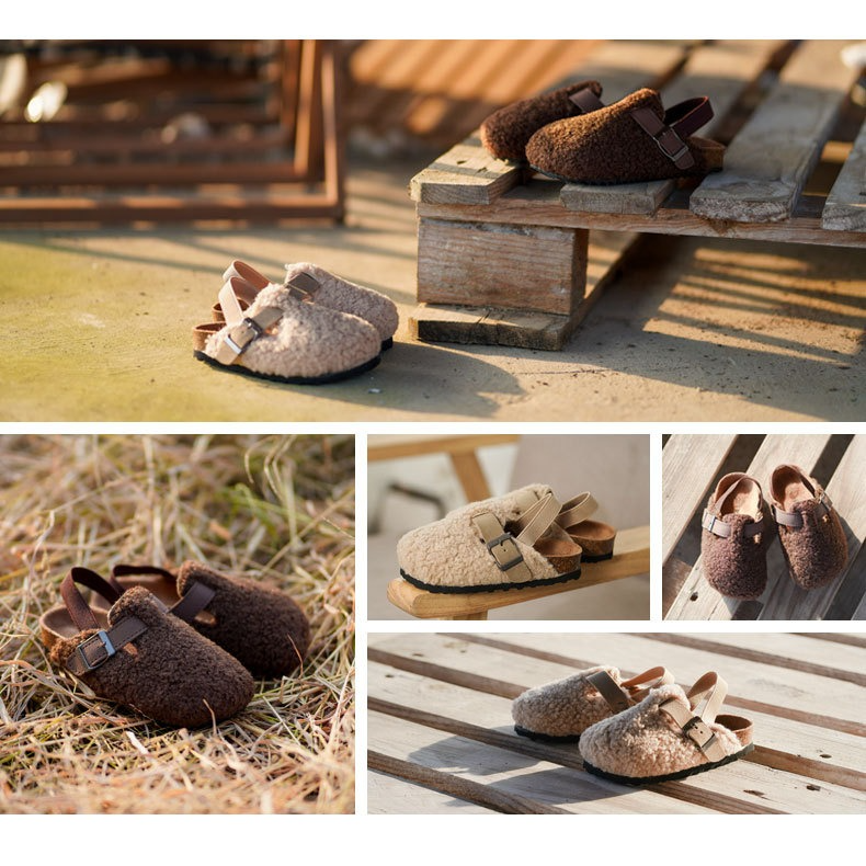 Soft Kids Sheepskin Slip On Shoes - Befez