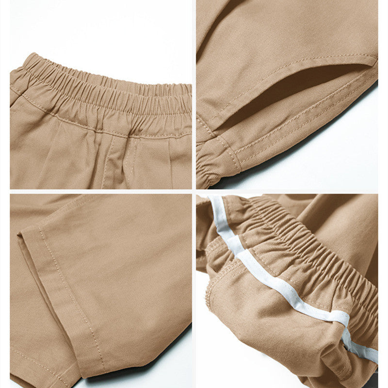 Soft Kids Cotton Trousers - Khaki Gray