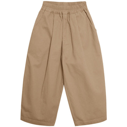 Soft Kids Cotton Trousers - Khaki Gray
