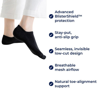 SoftStep Women's No-Show Socks - Lightweight Breathable Mesh