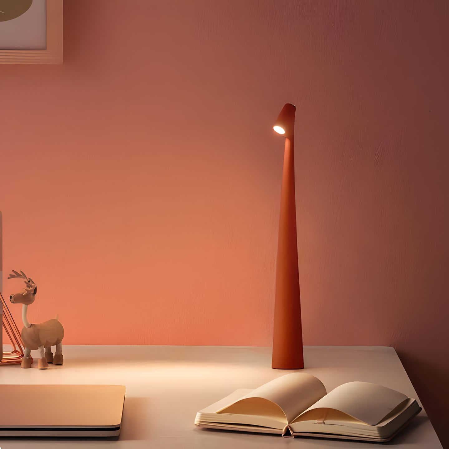 Slim Wireless Desk Lamp with Adjustable Bright Light