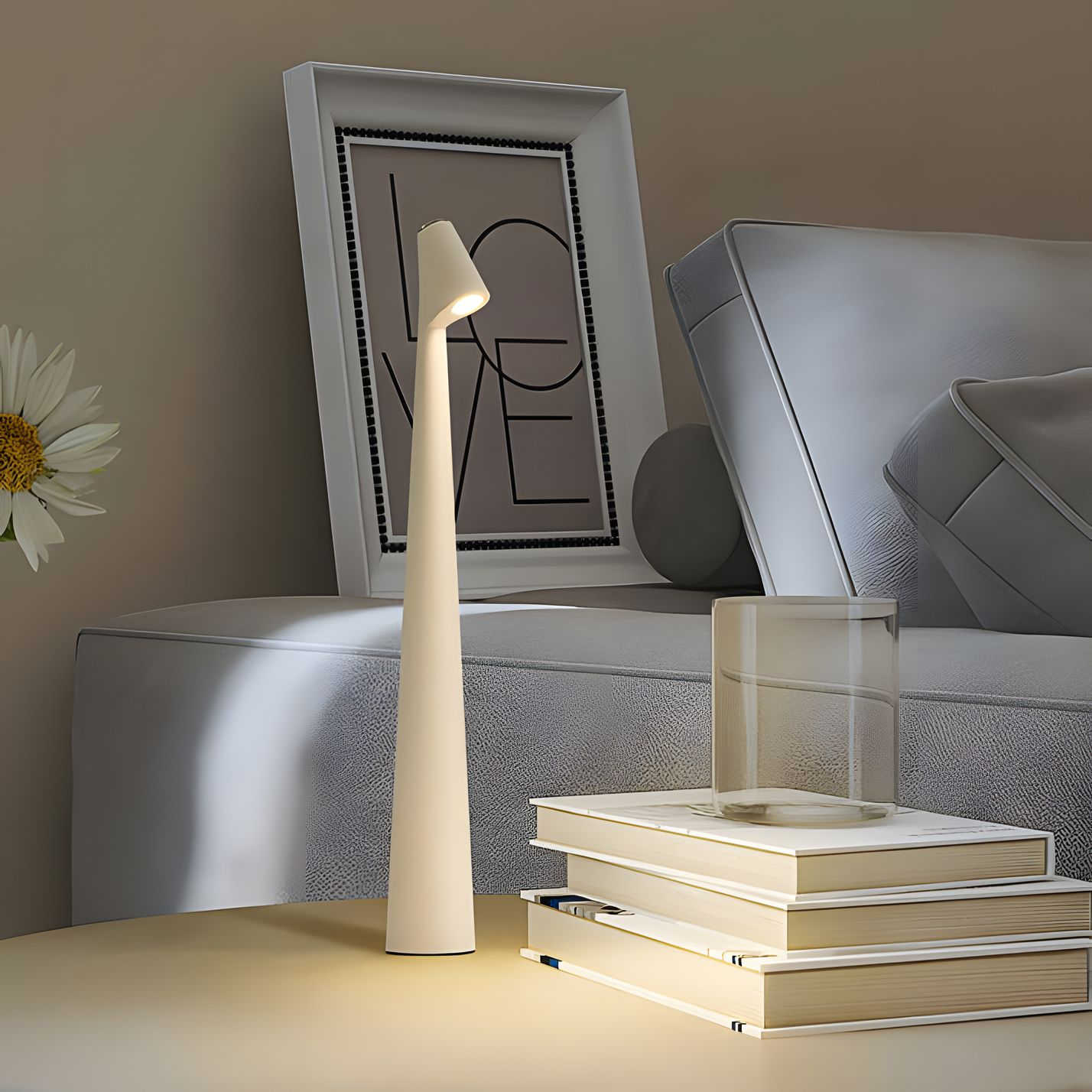Slim Wireless Desk Lamp with Adjustable Bright Light