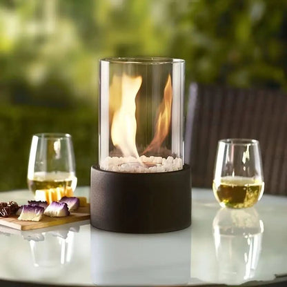 Contemporary Ethanol Table Fire Pit with Realistic Flame Effect