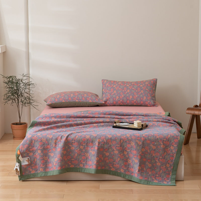 Soft Quilted Bedding Set with Matching Pillows Included