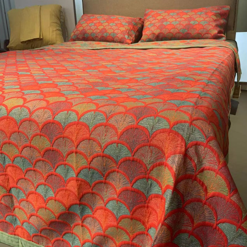 Soft Quilted Bedding Set with Matching Pillows Included