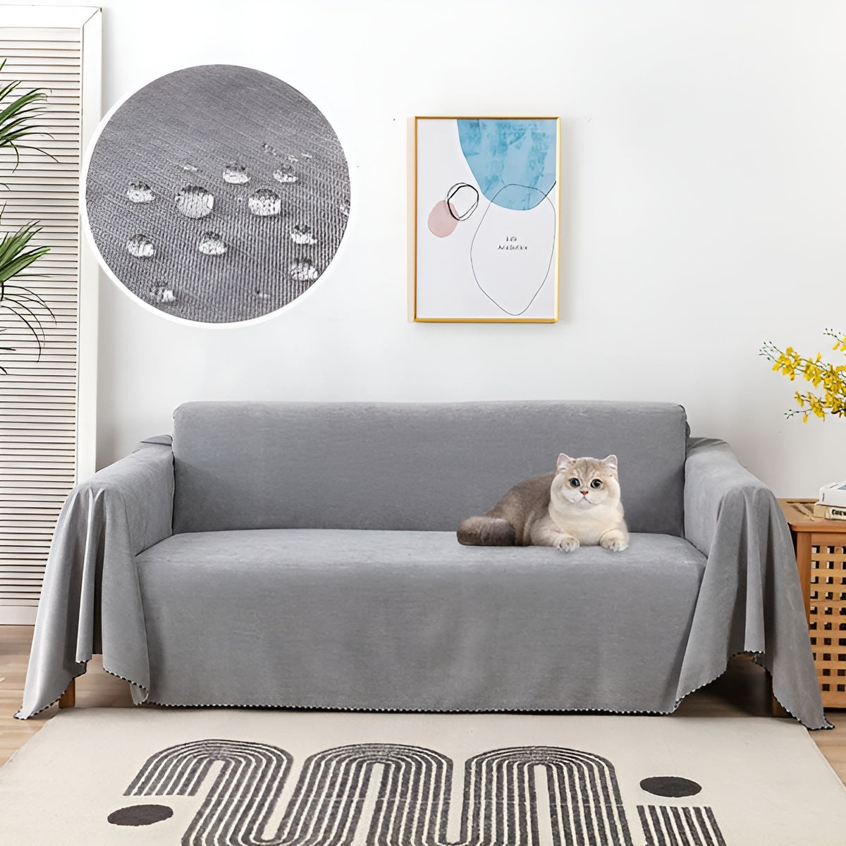 Soft Waterproof Throw Blanket Reversible Pet Blanket