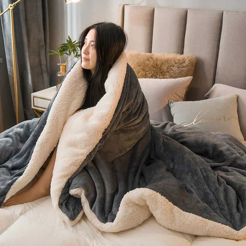 Soft Plush Reversible Winter Blanket - Befez