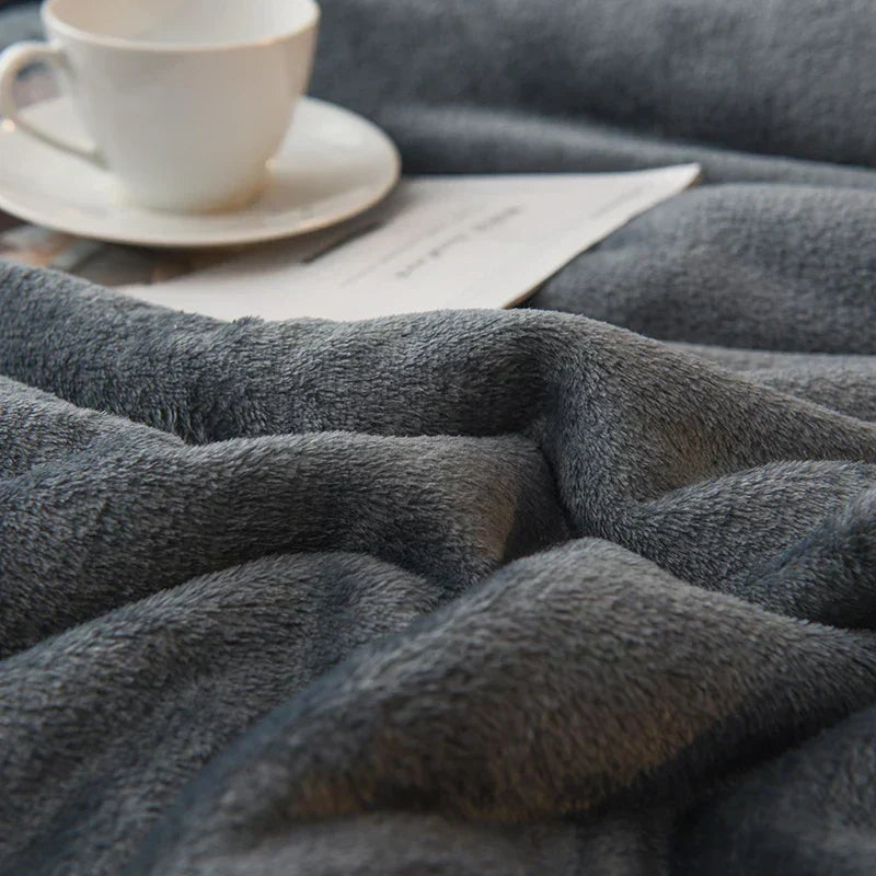 Soft Plush Reversible Winter Blanket
