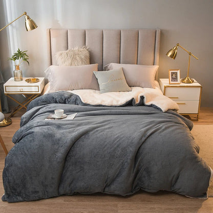 Soft Plush Reversible Winter Blanket