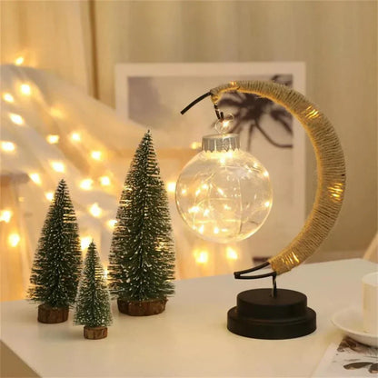 Stylish Wicker Moon Table Lamp