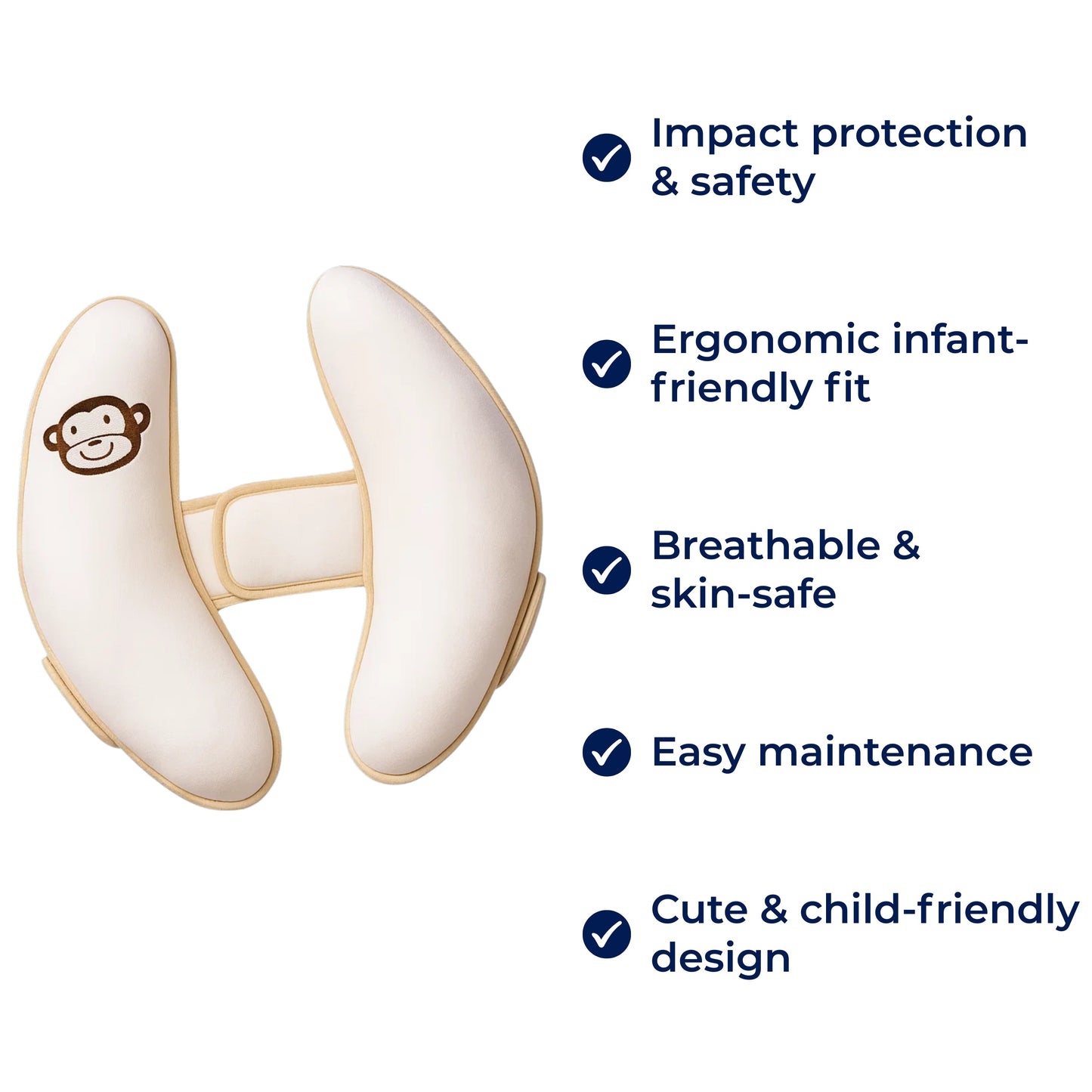 Soft Baby Head Support Pillow - Protective Stroller Cushion