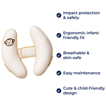 Soft Baby Head Support Pillow - Protective Stroller Cushion