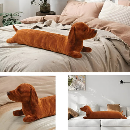 Plush Dachshund Dog Pillow - Cozy Pet Shaped Cushion