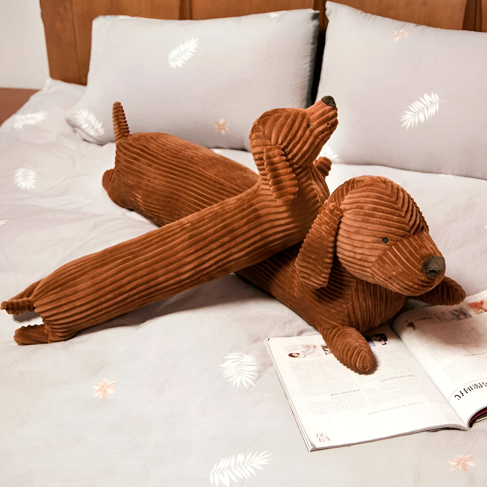Plush Dachshund Dog Pillow - Cozy Pet Shaped Cushion
