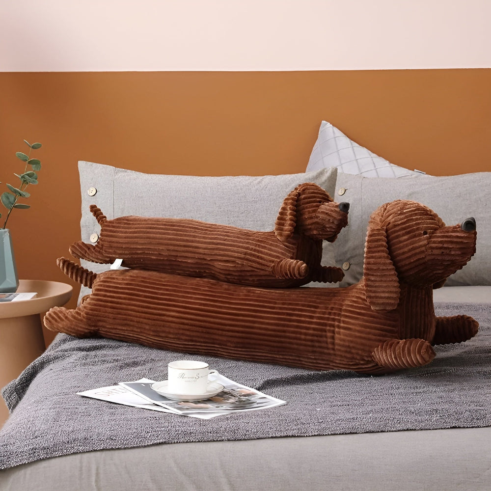 Plush Dachshund Dog Pillow - Cozy Pet Shaped Cushion