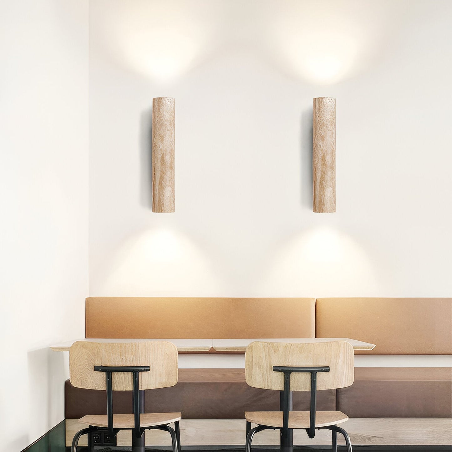 Natural Stone Wall Light in Minimalist Tube Design