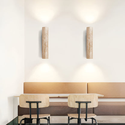 Natural Stone Wall Light in Minimalist Tube Design