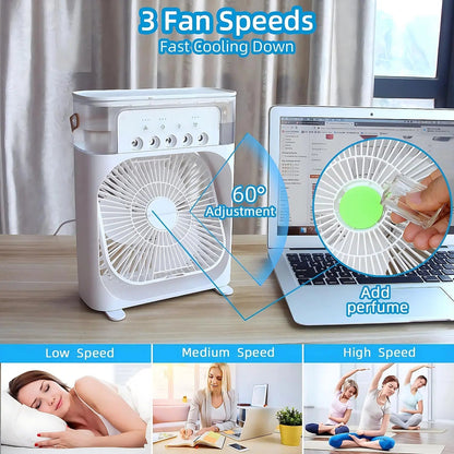 3-In-1 Portable Cooler Fan Humidifier