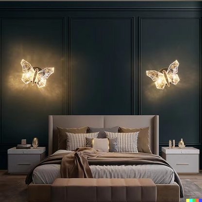 Simple White Butterfly Wall Light