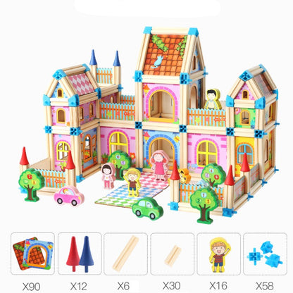 Colorful Wooden Building Blocks Set for Kids - Befez