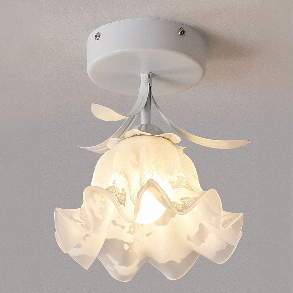 Stylish Ceiling Lamp with Decorative Glass Shade