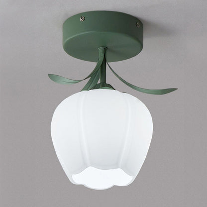 Stylish Ceiling Lamp with Decorative Glass Shade