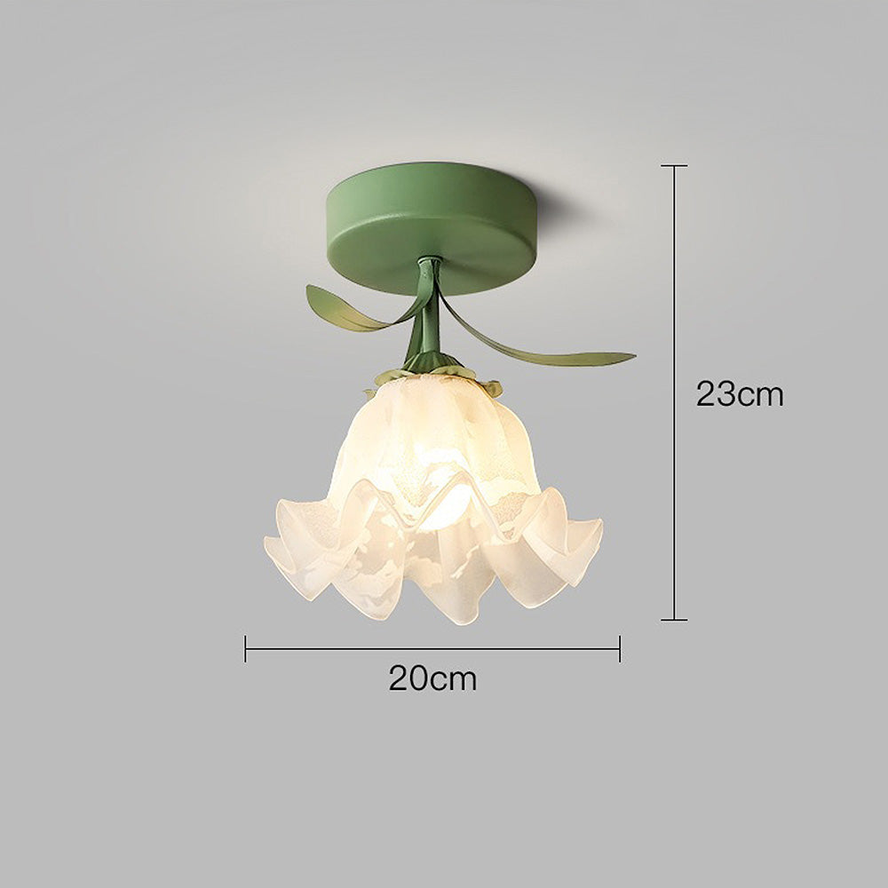 Stylish Ceiling Lamp with Decorative Glass Shade