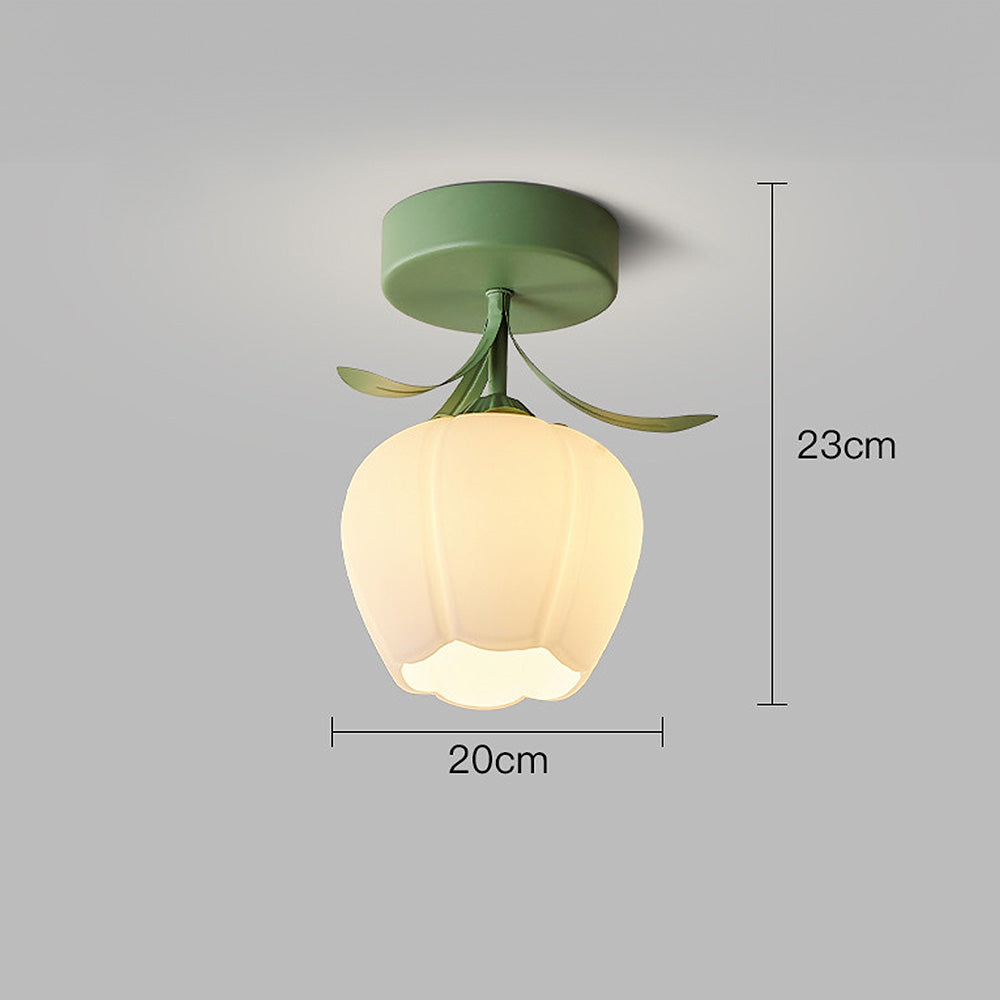 Stylish Ceiling Lamp with Decorative Glass Shade
