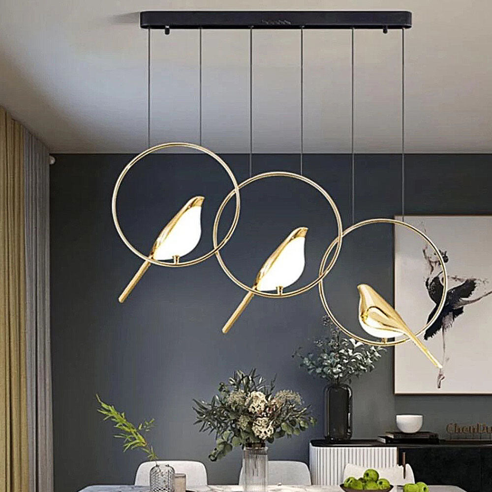 Colorful Bird Shaped LED Pendant Lamp