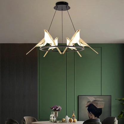 Colorful Bird Shaped LED Pendant Lamp