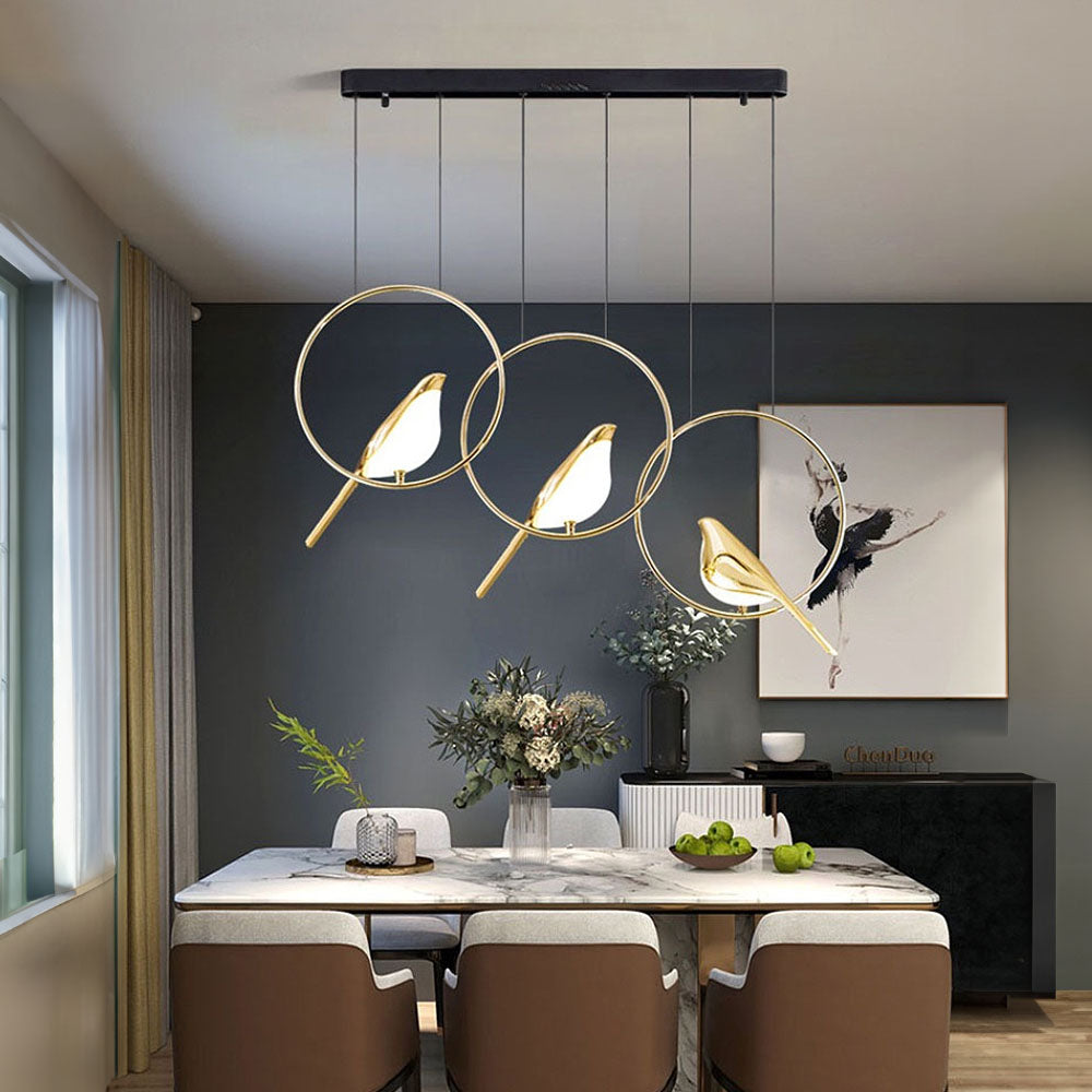 Colorful Bird Shaped LED Pendant Lamp