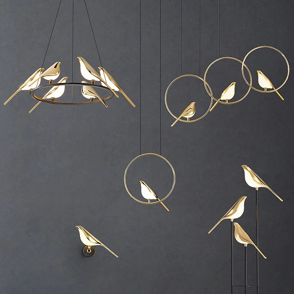 Colorful Bird Shaped LED Pendant Lamp