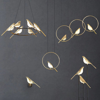 Colorful Bird Shaped LED Pendant Lamp