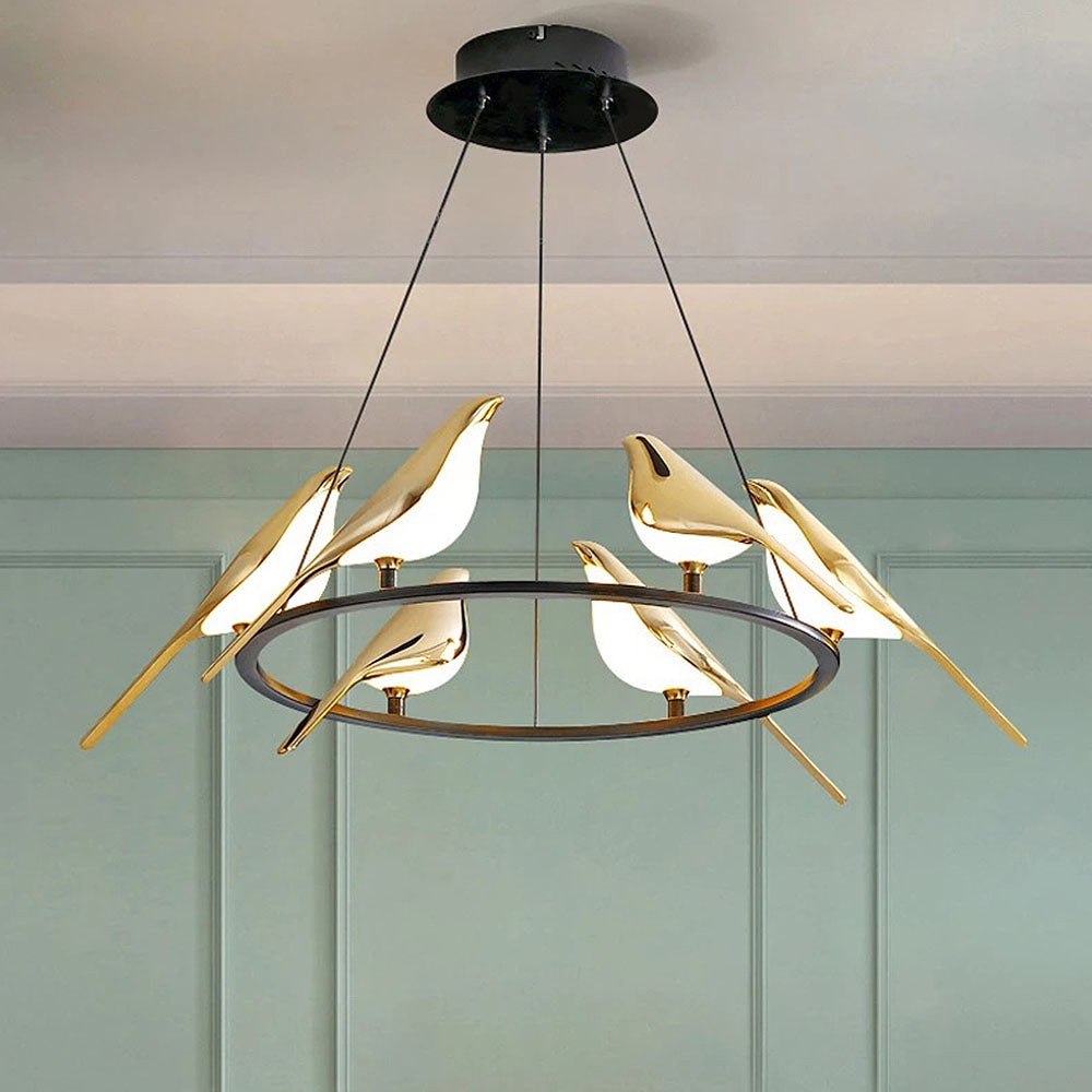 Colorful Bird Shaped LED Pendant Lamp