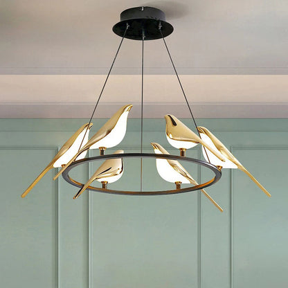 Colorful Bird Shaped LED Pendant Lamp