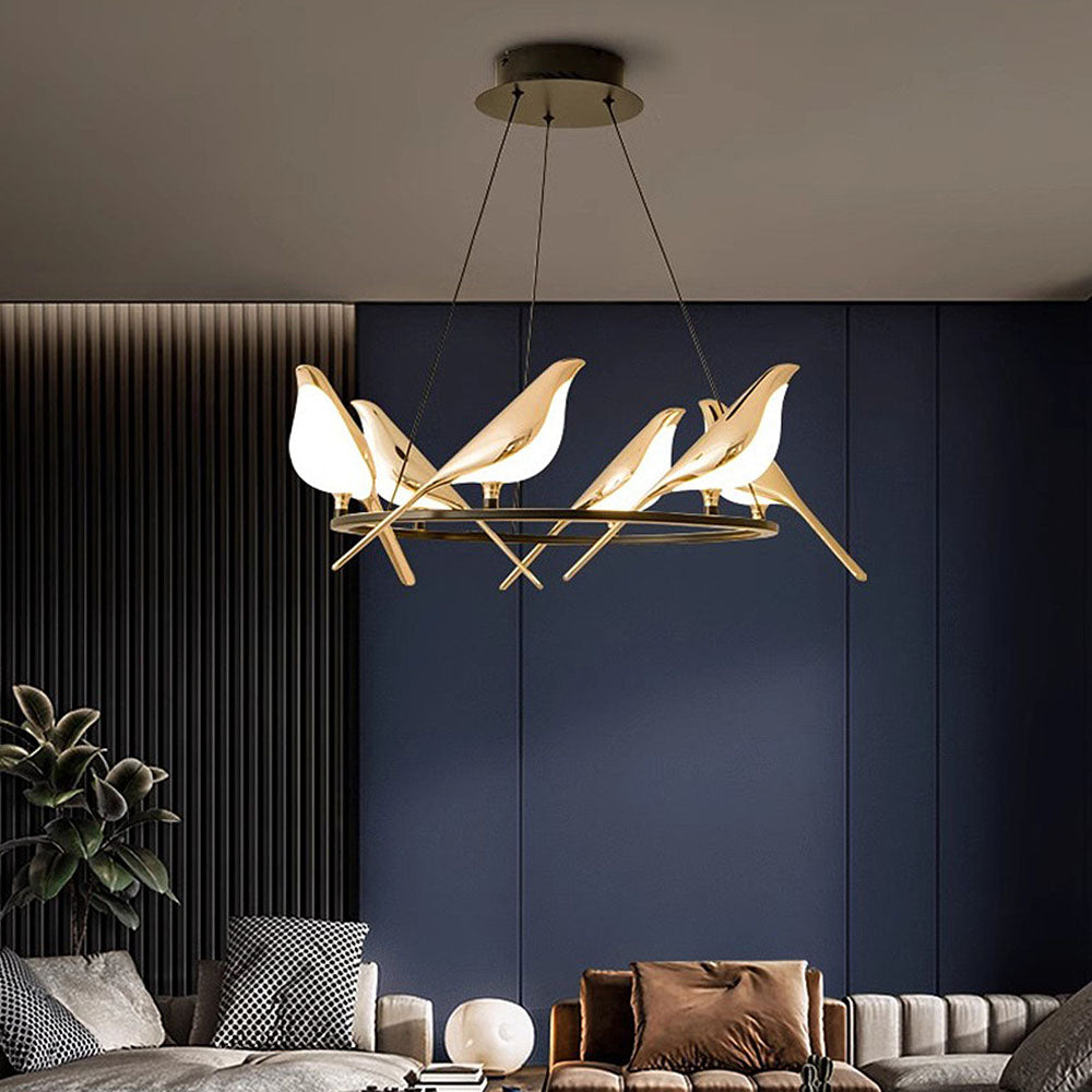 Colorful Bird Shaped LED Pendant Lamp
