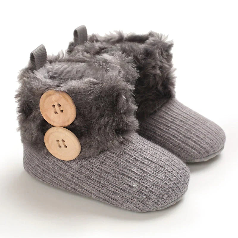 Cozy Baby Snow Boots - Soft Plush Non Slip Footwear