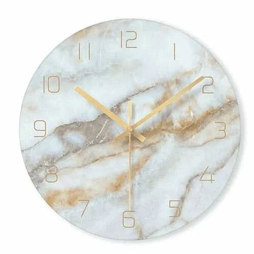 Befez | Olive - Luxury Marble Effect Wall Clock